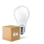 Mehrfachpackung 6x Philips Corepro LED Glühbirne E27 Birne Matt 8.5W 1055lm - 830  | Ersatz Für 75W
