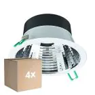 Mehrfachpackung 4x Philips LED Deckenstrahler Coreline DN142B Aluminium Weiß 11W 1200lm 60D - 830 Warmweiß | Ausschnitt 155mm - IP20 - UGR
