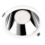 Ledvance Spot Encastrable LED Comfort UGR19 Aluminium 42W/36W/30W 5000lm/4200lm/3600lm 100D - 930-940 CCT | Diamètre 250mm - IP44 - Meilleur Rendu De Couleur