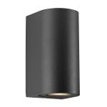Nordlux Canto Applique Murale Aluminium Noir Up & Down | Convient pour 2x GU10