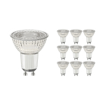 Lot 10x Spot LED GU10 PAR16 4W 345lm 36D - 930 Blanc Chaud | Meilleur rendu des couleurs - Dimmable - Équivalent 50W